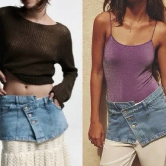 Zara denim sash belt with pockets NWT - Picture 7 of 7